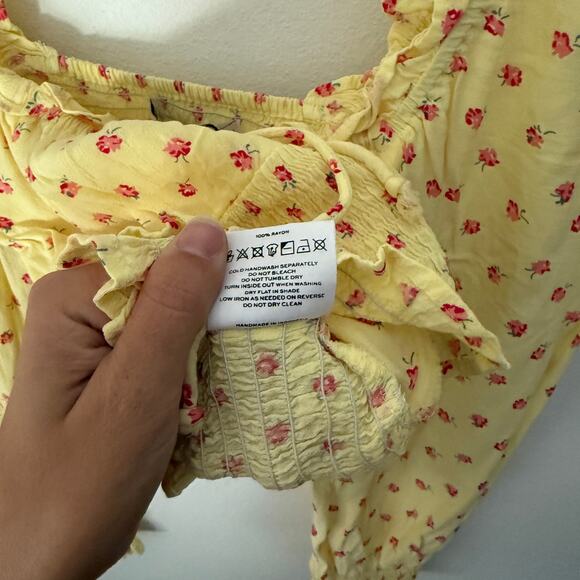 Faithfull the Brand Ella Floral Smocked Blouse - Picture 7 of 8